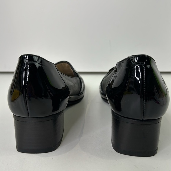 Amalfi Classic Black Patent Leather Women's heeled Loafer Shoe - Picture 5 of 11